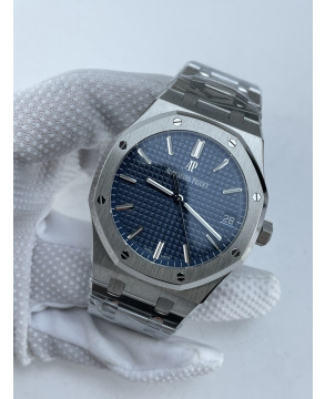 (당일출고/2~3일도착)NO.81/VS공장 오데마피게 Royal Oak 41mm 15500 SS VSF 1:1 Best Edition Blue Textured Dial on SS Bracelet DD4302 Super Clone